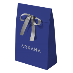 ARKANA Blue paper bag with ribbon